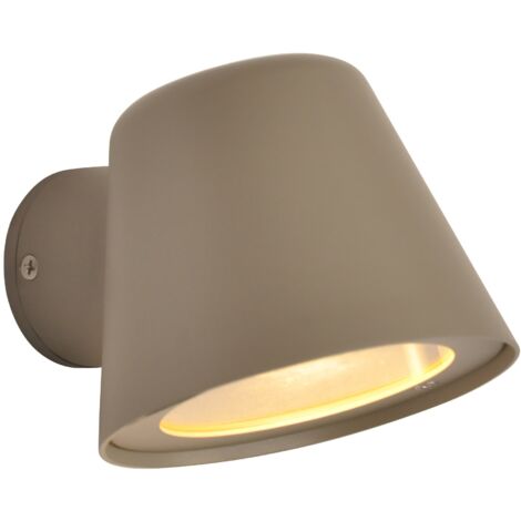 Barcelona Led – Applique murale extérieure LED – Aluminium et verre – Ampoule GU10 5W incluse – IP44 pour espaces extérieurs couverts – Gris