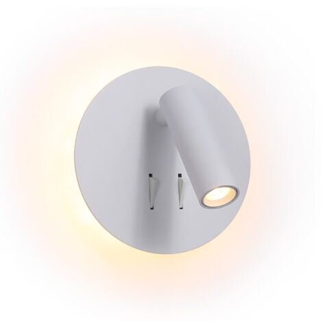 Barcelona Led – Applique murale LED blanche – Double éclairage 3W + 6W – Luminaire aluminium pour lecture et ambiance – IP20 intérieur