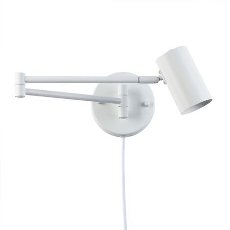 Barcelona Led – Applique murale LED extensible avec prise – E27 G45 – Aluminium – Longueur ajustable 570 mm – Éclairage ponctuel ajustable