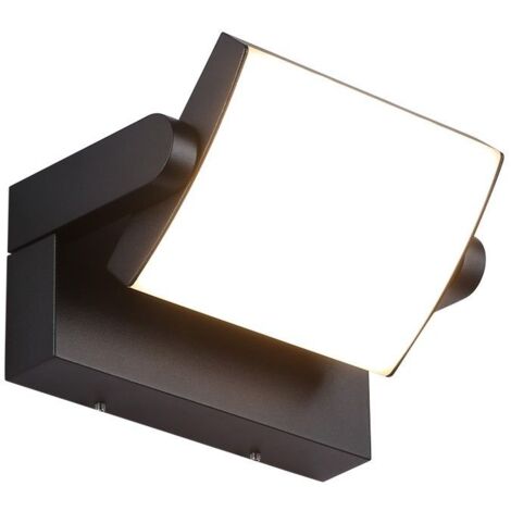Barcelona Led – Applique murale LED orientable 13W – IP54 – Aluminium noir – Éclairage chaleureux 3000ºK – Angle d'ouverture 110º – Installation simplifiée