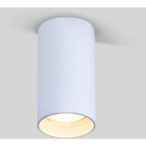 Barcelona Led – Applique murale tube en aluminium – GU10 – Blanc – Ø55mm – 220-240V AC – IP20 pour intérieur – Design moderne pour salons et bureaux