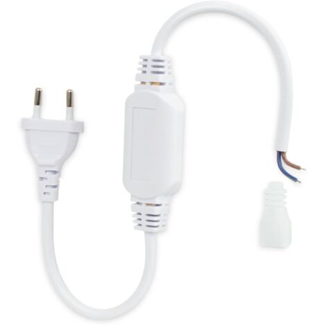 Barcelona Led – Câble d'alimentation redresseur pour ruban LED COB 220V AC – Support jusqu'à 50m de bande LED – Connexion directe au réseau électrique
