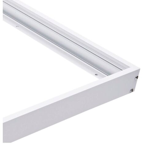 Barcelona Led – Panneau LED pour plafond 120x30cm extra plat – Cadre saillie en aluminium laqué blanc – Montage facile avec accessoires inclus