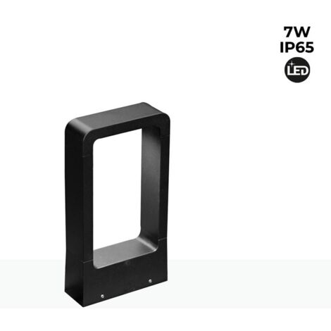 Barcelona Led – Potelet d'extérieur LED 7W IP65 – Aluminium moulé – Lumière chaude 3000K – Résistant aux chocs et intempéries – Dimensions 160x55x300mm