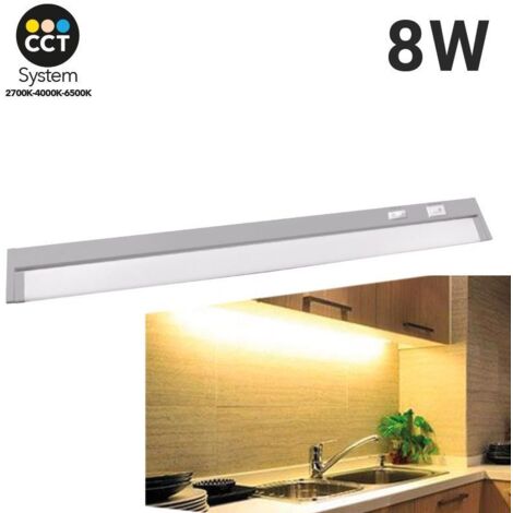 Barcelona Led – Réglette LED sous meuble 8W 60cm – CCT réglable – Interconnectable jusqu'à 10 unités – Éclairage uniforme pour cuisines et bureaux