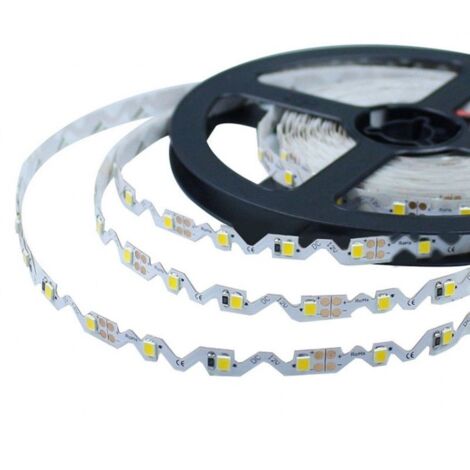 Barcelona Led – Ruban LED ZigZag 12V 30W IP20 – Longueur 5m – Flexible avec adhésif 3M – Haute luminosité pour éclairage décoratif