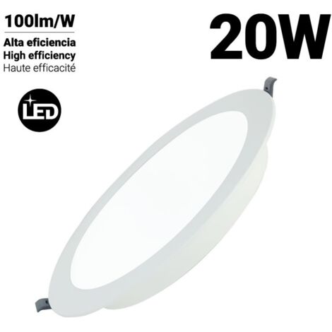 Barcelona Led – Spot LED encastrable circulaire 20W – Découpe Ø190mm – Blanc chaud – Technologie Direct On Board pour efficacité lumineuse