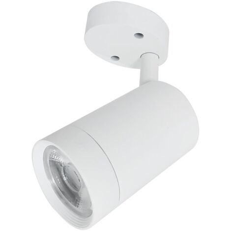 Barcelona Led – Spot orientable GU10 blanc – Plastique – Angle d'ouverture 36° – IP20 pour usage intérieur – Dimensions Ø58x93mm