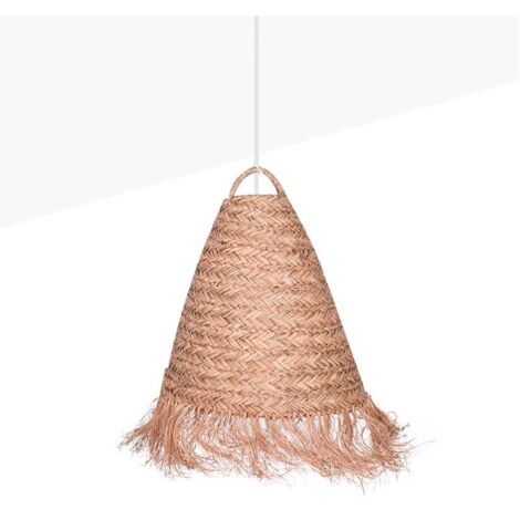 Barcelona Led – Suspension en fibre naturelle – Ø 450 mm – Hauteur réglable 1,3 m – Ampoule E27 60W – IP20 pour intérieur – Style boho et moderne