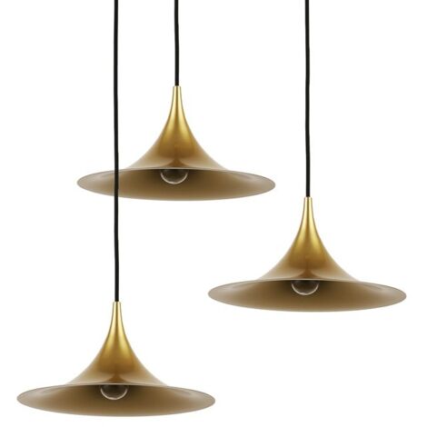 Barcelona Led – Suspension scandinave 'Harry' – Abat-jour conique en aluminium – E14 – 60W – IP20 pour intérieur – Longueur câble 3800mm