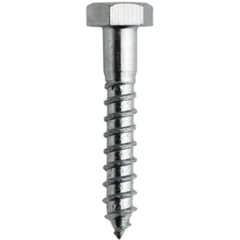 Barcelona  Vis Tirefond  Lot de 50 Vis a Bois  M8x50mm  Vis Acier Zinguée à Tête Hexagonale  Vis Bois pour Visserie Bois, Support Poteau Bois, Cheville Bois, Panneau Bois, Portillon Bois