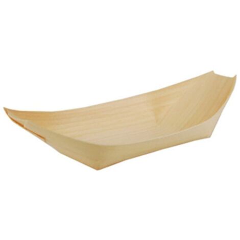 Barchette di legno 250x100mm per finger food, 50 pezzi