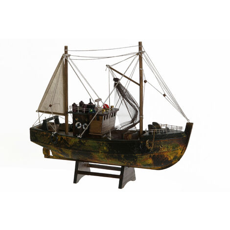 Barco DKD Home Decor 40 x 13 x 35 cm grün Dunkelbraun