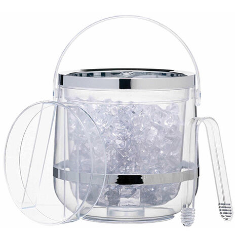 BarCraft Double Walled Ice Bucket & Tongs