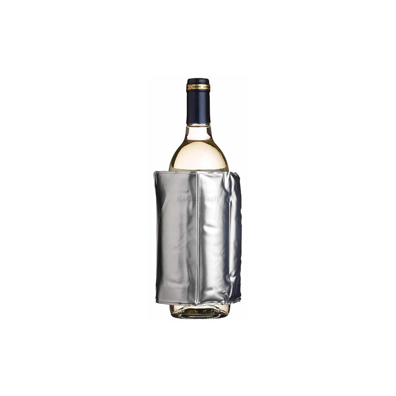 BarCraft Wrap Around Silver Wine Cooler, Gift Boxed