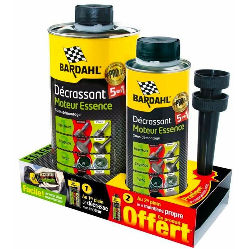 Décrassant moteur Essence Bardahl 1L + 300ml Offert