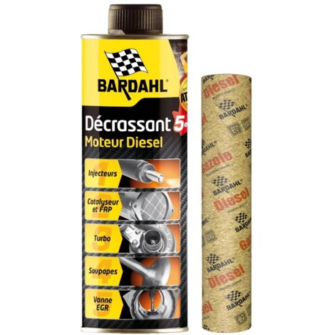 Bardahl – Décrassant moteur Diesel 500 ml – Nettoyage injecteurs et soupapes – Élimine dépôts pour meilleures performances – Additif carburant