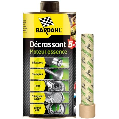 Bardahl – Décrassant moteur essence 1L – Nettoyage 5 en 1 – Formule complexe d'additifs – Cible organes sensibles à l'encrassement