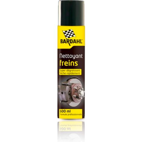 Bardahl – Dégraissant nettoyant freins ultra puissant 600ml – Élimine graisse et poussière – Aérosol pour nettoyage en profondeur des freins