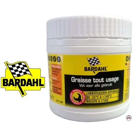 Bardahl – Graisse universelle au lithium 500g – Résiste à l'eau et à la chaleur – Anti-usure et anti-corrosion – Pour roulements et chaînes