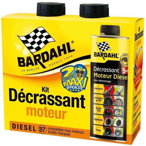 BARDAHL Pack de 2 Décrassants 5 en 1 Diesel 300 ml – Nettoyant Moteur