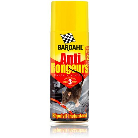 Bardahl – Répulsif anti-rongeurs en aérosol 400ml – Protection contre souris, rats et nuisibles – Efficace jusqu'à 1 semaine – Non nocif pour les rongeurs