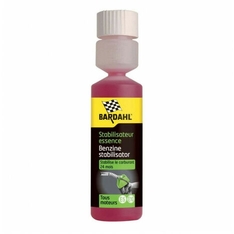 Bardahl – Stabilisateur essence 250 ml – Prolonge la durée de conservation jusqu'à 24 mois – Évite le colmatage des filtres – Lubrification optimale des soupapes