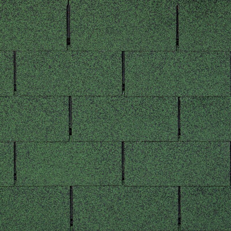 Bardeaux bitumineux trio, couleur vert - bitume toiture 3 m2 Timbela t-green