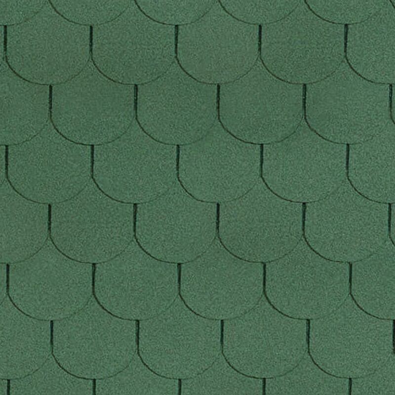 Timbela - Bardeaux bitumineux Beaver, couleur vert - bitume toiture 3 m2 b-green
