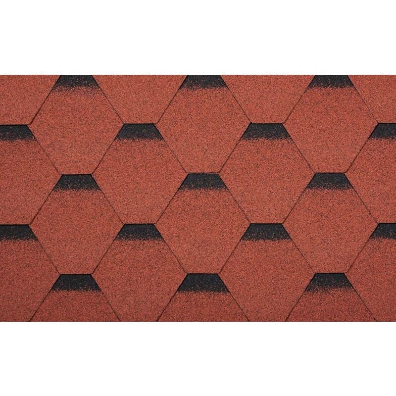 Bardeaux de toiture Upyard couleur rouge, 3m²