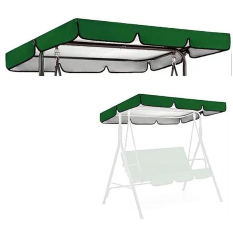 Bardusch - 1 piece Toit de Rechange pour Balancelle de Jardin Anti-UV, 24918518cm Toit Balancelle en Tissu Polyester Imperméable,Vert