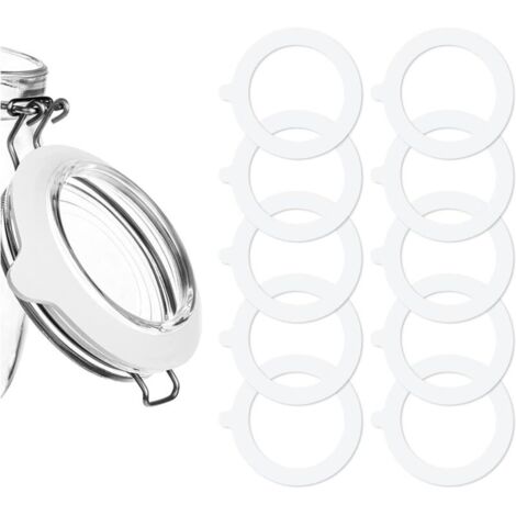 Bardusch 10 Pièces Bocaux Bague d'Étanchéité, Joint Silicone Bocal Joints, Joints de Rechange en Silicone, Joints en Caoutchouc, pour Bocaux en Verre, Conserver Les Aliments