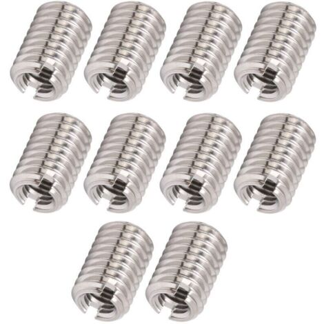Bardusch-10 Pièces écrou de Réparation de Filetage Accessoire de Fixation en Acier Inoxydable M5 X 0.8mm M8 X 1.25mm 12mm écrou Réducteur Kit D'insertion de Réparation écrous D'encastrement
