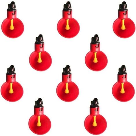 Bardusch-10 pièces volaille eau potable tasses automatique en plastique poulet Cage bols d'eau caille Piegon abreuvoirs pour bétail poulet
