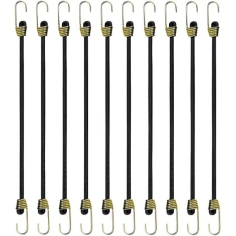 Bardusch-10 tendeurs élastiques mini de 25 cm en polypropylène robuste, pour bâche, tente, jardin et bagages