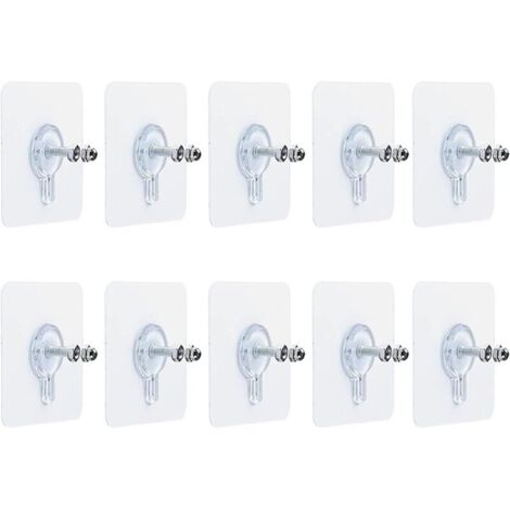 Bardusch-10 vis murales auto-adhésives pour montage sans perçage, cuisine, salle de bain, salon.
