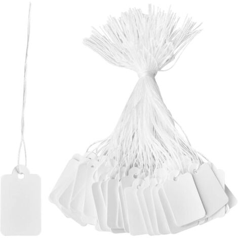 Bardusch-100 Pièces Étiquettes de Prix, 2313 mm Étiquettes de Marquage, Étiquette Kraft avec Ficelle, Etiquette Vetement Vierges, Etiquettes Cartonnées, Etiquette Prix pour Collier, Bijoux, Bracelet