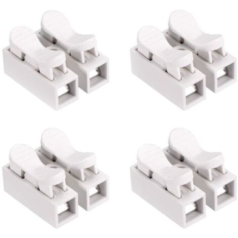 Bardusch - 100PCS Connecteur Fil, CH2 Connecteur Ressort, Bornes de Connexion automatique, pour LED Bande