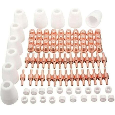 Bardusch-100pcs Plasma Decoupe Electrode Tip Buse, Air Decoupe au Plasma Consommables, Decoupeur Plasma pour LG-40 PT-31 CUT40 CUT50