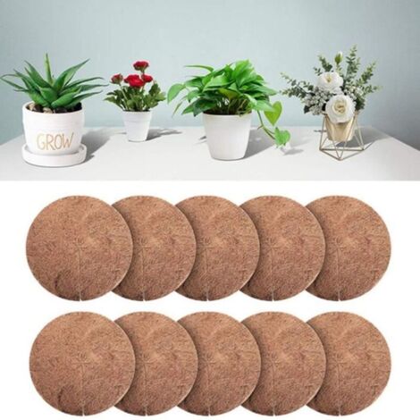 Bardusch - 10pcs Tapis de Noix de Coco Disque paillis Pot Tapis de Protection des Plantes pour Le Jardin de l\'hôtel à la Maison (40 cm)