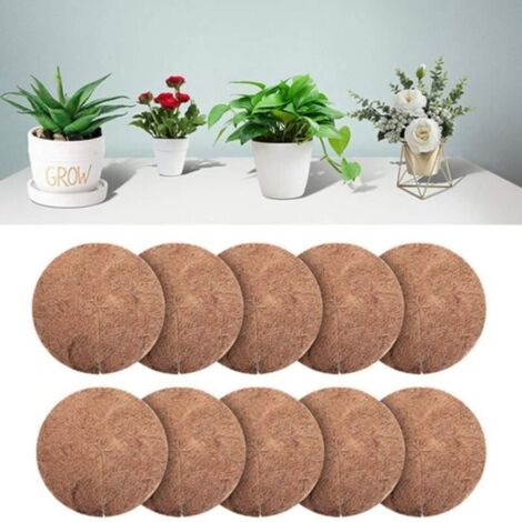 Bardusch - 10pcs Tapis de Noix de Coco Disque paillis Pot Tapis de Protection des Plantes pour Le Jardin de l'hôtel à la Maison (40 cm)