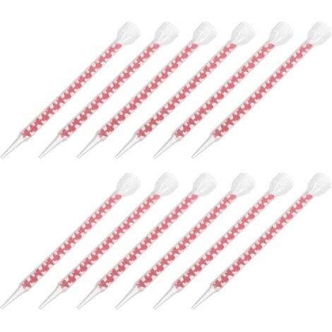 Bardusch 12 Embouts Mélangeurs de Calfeutrage en Spirale Buse de Finition pour Mastic Outil de Mélange Homogène pour Résine Époxy pour Joints Carrelage la Cuisine et Salle de Bain Lot