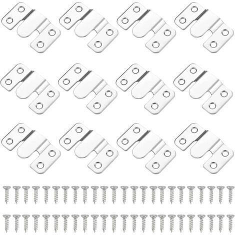 Bardusch 12 Pièces Support Montage Encastré Dissimulé Supports Suspension Emboîtement Robuste Connecteur de Meubles Matériel Suspension Mural Acier Inox Suspendu pour Photos Miroirs Sffichage d'image