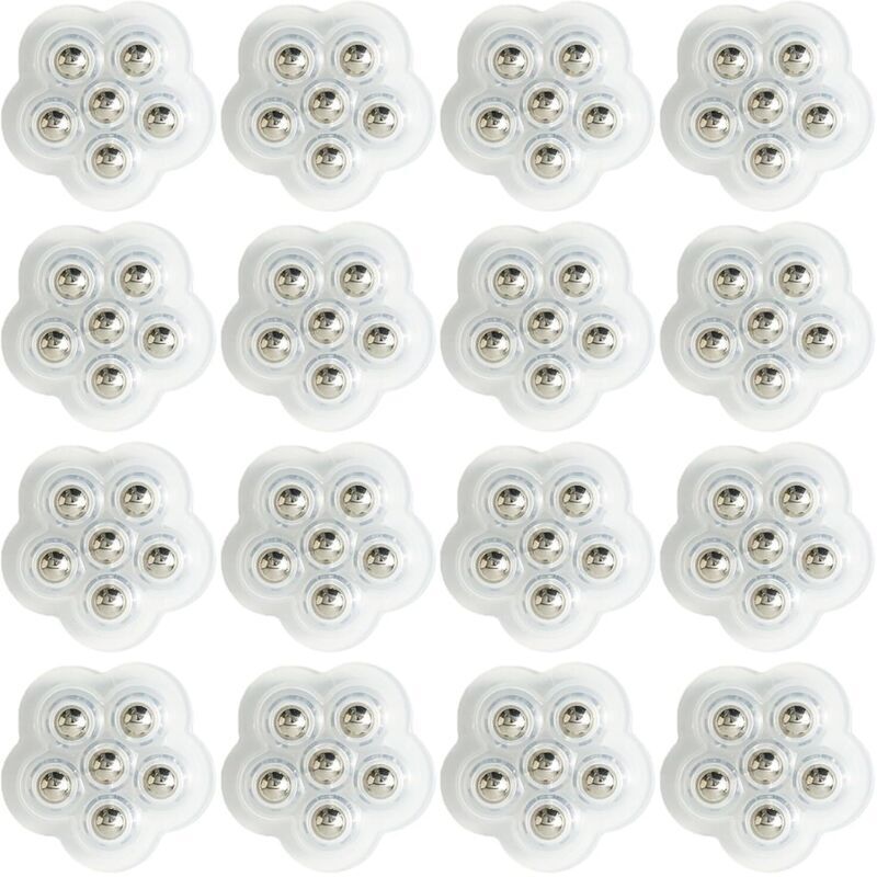 Bardusch-16 mini roulettes auto-adhésives 360° à 6 billes acier, pour boîtes/poubelles/appareils