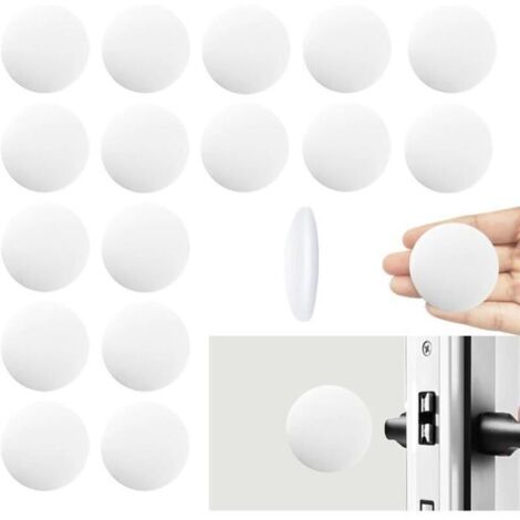 Bardusch - 16pcs Butee de Porte Interieur, Butée de Porte Murale Blanc,Arret de Porte, Butee de Porte Adhesive, pour Salle De Bain,Meubles,Murs