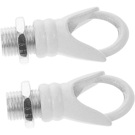 Bardusch-2 anneaux suspension abat-jour E27 métal blanc, fixation robuste pour luminaires DIY
