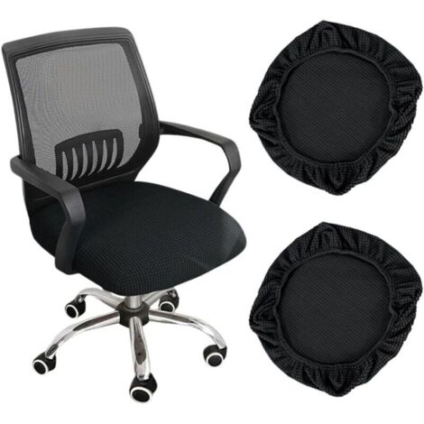 Bardusch 2 Housses de Chaise Élastiques, Housse Assise Chaise de Bureau, Housse Tabouret Pivotant, Couvre Chaise Salle a Manger,Housses de Siège de Chaise,Housse Chaise Bar Rond,Housse Coussin Chaise