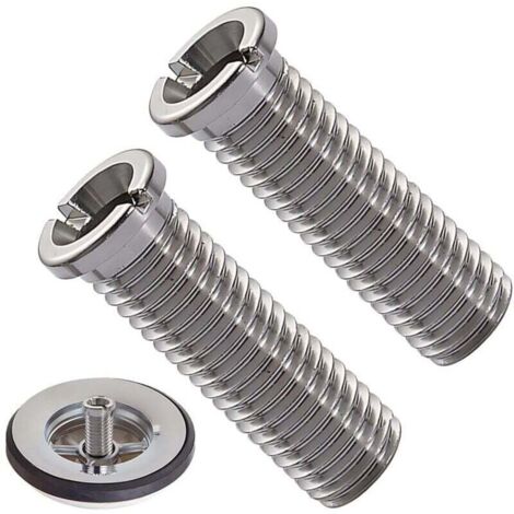 Bardusch-2 Pièces Argent Vis pour Panier D'évier Acier Inoxydable Vis Creuse Vis de Bonde, pour Bonde evier cuisine Lavabo cuisine Accessoires pour évier de cuisine, M12 x 30 mm
