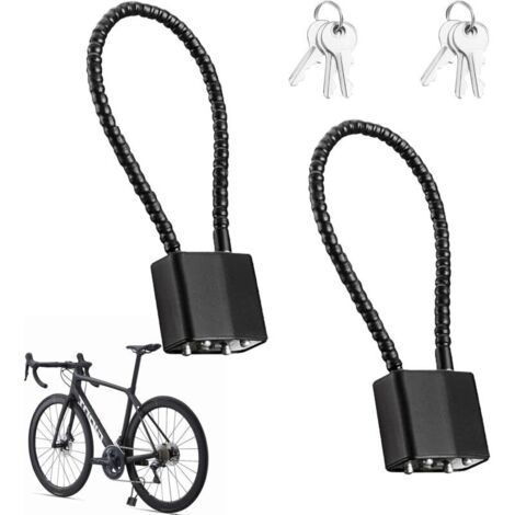 Bardusch-2 Pièces Cadenas ÀCâble Avec Clés,CadenasRenforcé À Long Crochet Avec 3 Clés,Cadenas En Corde D'acier,Serrure À Câble Avec Clé,CadenasCable,Pour Valise,Portail,Vélo,Salle De Sport,Casier