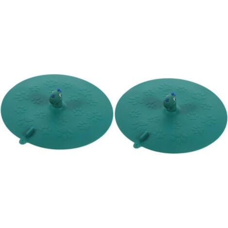 Bardusch 2 Pièces Couvercle désodorisant pour Siphon de Sol des Produits Toilettes lavabo Cuisine éviers de Cuisine Tapis de Silicone Coussin d'évier en Silicone pour Salle de Bain Green
